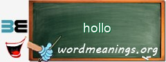 WordMeaning blackboard for hollo